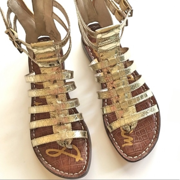 Sam Edelman Shoes - NWOT- Sam Edelman Gold “Kendra” Sandals. Size 6.5